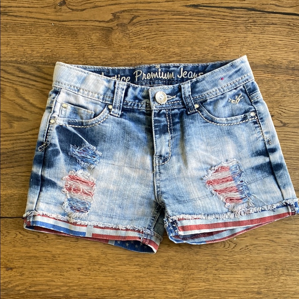 Justice girls Blue Denim Shorts